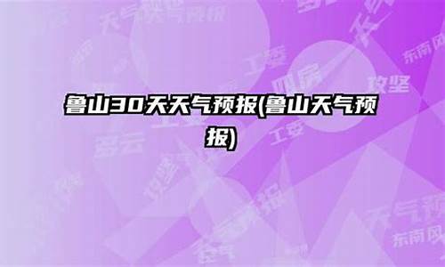 鲁山天气预报30天_鲁山天气预报30天最新