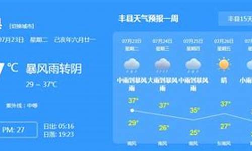 江苏徐州天气预报丰县_徐州丰天气预报15天